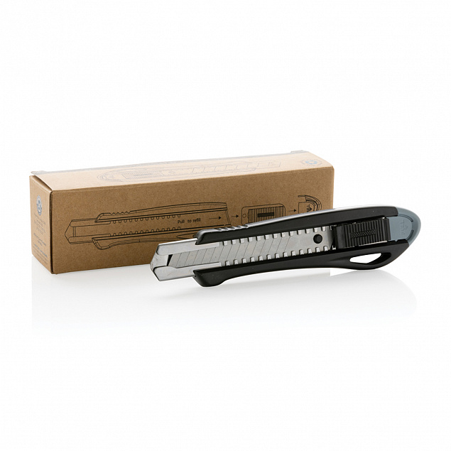 Профессиональный строительный нож из переработанного пластика RCS с логотипом в Нефтекамске заказать по выгодной цене в кибермаркете AvroraStore