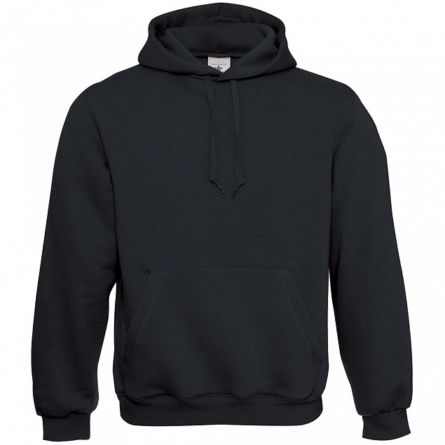 Толстовка Hooded, черная с логотипом в Нефтекамске заказать по выгодной цене в кибермаркете AvroraStore