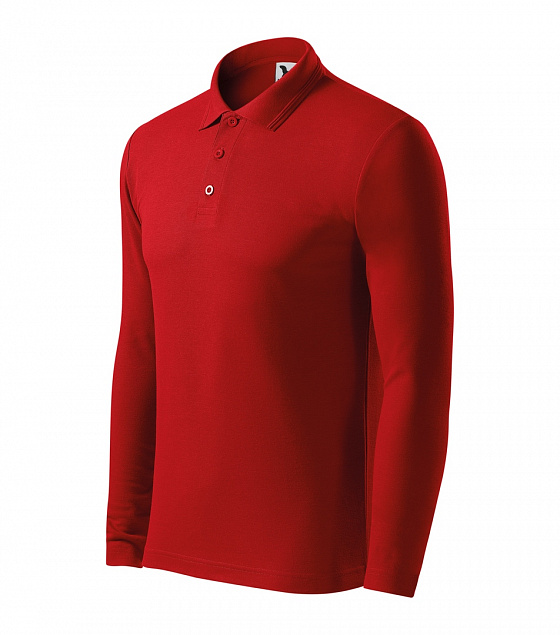 Мужская рубашка-поло Pique Polo Ls с логотипом в Нефтекамске заказать по выгодной цене в кибермаркете AvroraStore