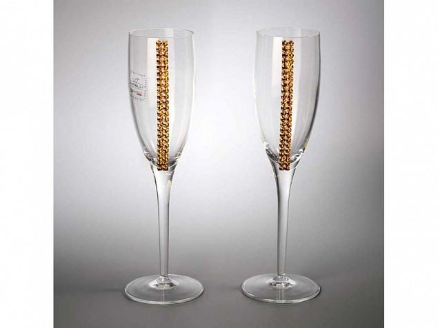 Набор бокалов для шампанского с логотипом в Нефтекамске заказать по выгодной цене в кибермаркете AvroraStore