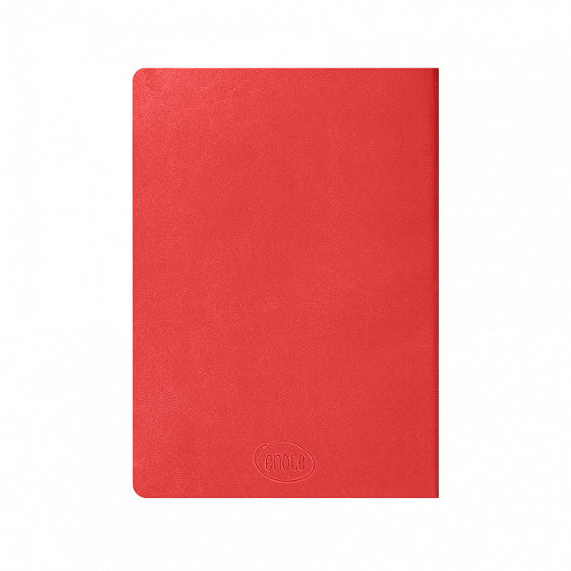 Ежедневник недатированный Tony, А5, красный, кремовый блок в клетку с логотипом в Нефтекамске заказать по выгодной цене в кибермаркете AvroraStore