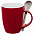 Кружка с ложкой Cheer Up ver.2, красная с логотипом в Нефтекамске заказать по выгодной цене в кибермаркете AvroraStore
