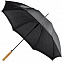 Зонт-трость Lido, черный с логотипом в Нефтекамске заказать по выгодной цене в кибермаркете AvroraStore