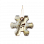 Ёлочная игрушка Снежинка (белый с золотым ) с логотипом в Нефтекамске заказать по выгодной цене в кибермаркете AvroraStore