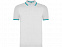 Рубашка поло Montreal мужская, белый/бирюзовый с логотипом в Нефтекамске заказать по выгодной цене в кибермаркете AvroraStore