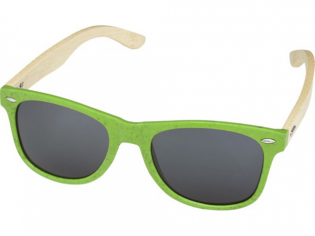 Солнцезащитные очки «Sun Ray» с бамбуковой оправой с логотипом в Нефтекамске заказать по выгодной цене в кибермаркете AvroraStore