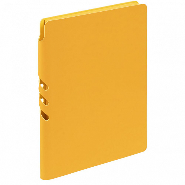 Ежедневник Flexpen Shall, недатированный, желтый с логотипом в Нефтекамске заказать по выгодной цене в кибермаркете AvroraStore