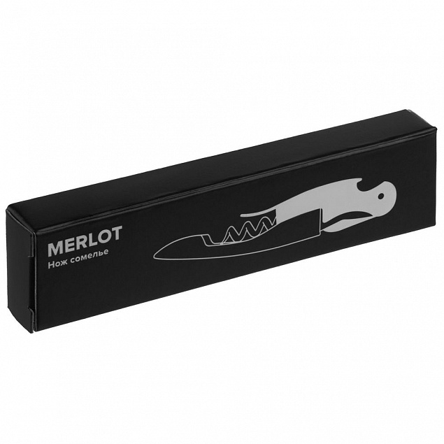 Нож сомелье Merlot, черный с логотипом в Нефтекамске заказать по выгодной цене в кибермаркете AvroraStore