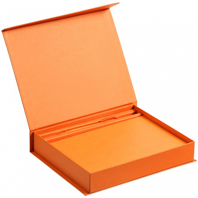 Коробка Duo под ежедневник и ручку, оранжевая с логотипом в Нефтекамске заказать по выгодной цене в кибермаркете AvroraStore