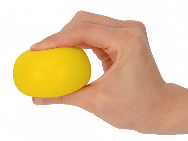 Мячик-антистресс Малевич, желтый с логотипом в Нефтекамске заказать по выгодной цене в кибермаркете AvroraStore