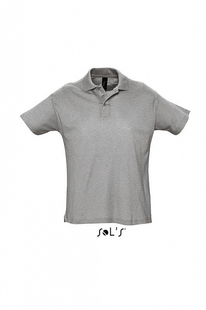 Джемпер (рубашка-поло) SUMMER II мужская,Серый меланж 2 L с логотипом в Нефтекамске заказать по выгодной цене в кибермаркете AvroraStore