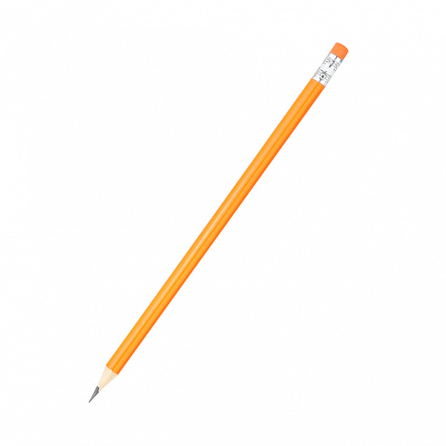 Карандаш Largo с цветным корпусом - Оранжевый OO с логотипом в Нефтекамске заказать по выгодной цене в кибермаркете AvroraStore