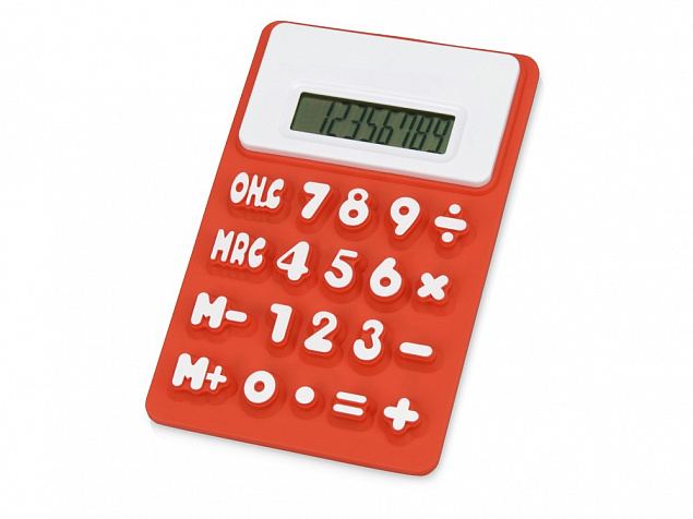 Калькулятор Splitz, красный с логотипом в Нефтекамске заказать по выгодной цене в кибермаркете AvroraStore