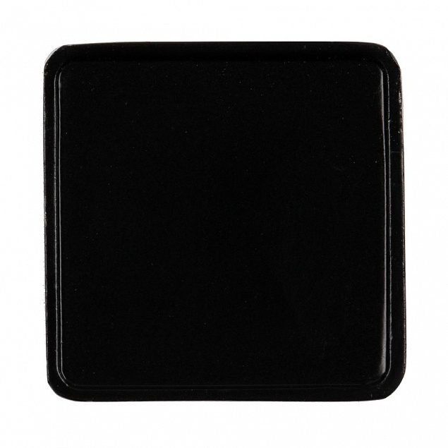 Квадратный шильдик на резинку Epoxi, черный с логотипом в Нефтекамске заказать по выгодной цене в кибермаркете AvroraStore