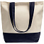 Холщовая сумка Shopaholic, темно-синяя с логотипом в Нефтекамске заказать по выгодной цене в кибермаркете AvroraStore