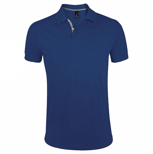 Рубашка поло мужская PORTLAND MEN 200 синий ультрамарин с логотипом в Нефтекамске заказать по выгодной цене в кибермаркете AvroraStore