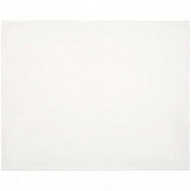 Плед Plush, белый с логотипом в Нефтекамске заказать по выгодной цене в кибермаркете AvroraStore