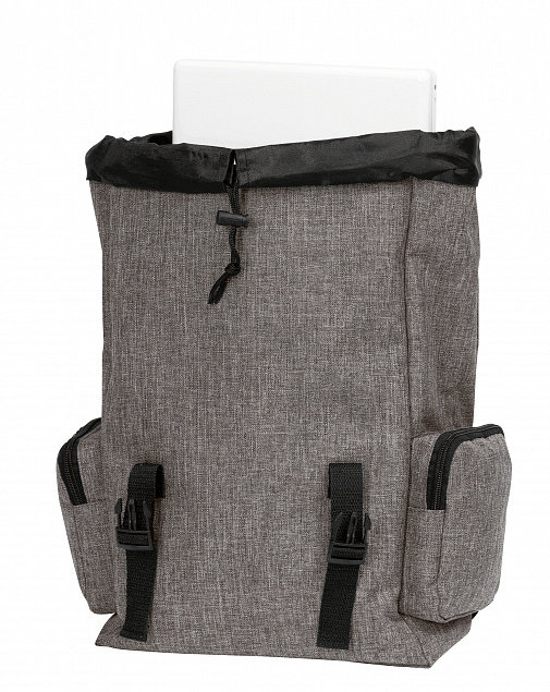 Рюкзак DONEGAL S, черный, серый с логотипом в Нефтекамске заказать по выгодной цене в кибермаркете AvroraStore
