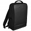 Рюкзак для ноутбука Santiago Slim с кожаной отделкой, черный с логотипом в Нефтекамске заказать по выгодной цене в кибермаркете AvroraStore