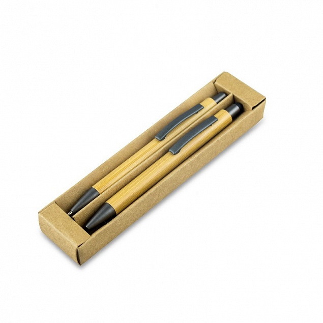 Набор для письма из бамбука, шариковая ручка с сенсорным стилусом и механический карандаш Wallace с логотипом в Нефтекамске заказать по выгодной цене в кибермаркете AvroraStore