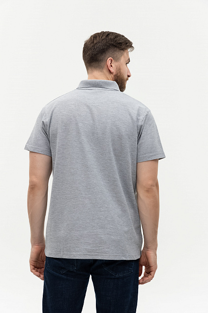 Рубашка поло мужская STAN хлопок/полиэстер 185, 04 Серый меланж с логотипом в Нефтекамске заказать по выгодной цене в кибермаркете AvroraStore