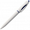 Ручка шариковая S! (Си), белая с темно-синим с логотипом в Нефтекамске заказать по выгодной цене в кибермаркете AvroraStore
