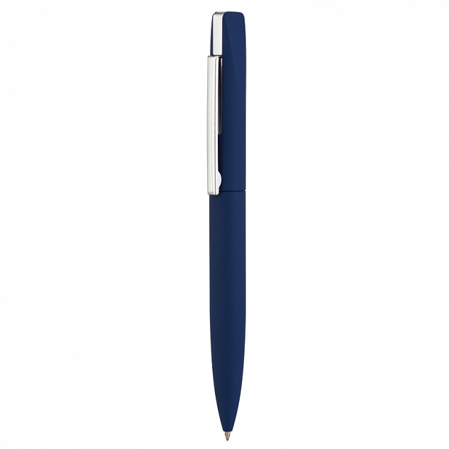 Ручка шариковая "Mercury", темно-синий, покрытие soft touch с логотипом в Нефтекамске заказать по выгодной цене в кибермаркете AvroraStore