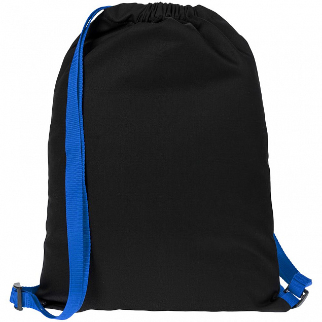 Рюкзак Nock, черный с синей стропой с логотипом в Нефтекамске заказать по выгодной цене в кибермаркете AvroraStore