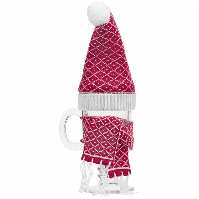 Вязаная шапочка Dress Cup, красная с логотипом в Нефтекамске заказать по выгодной цене в кибермаркете AvroraStore