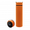 Термос Reactor софт-тач с датчиком температуры (оранжевый) с логотипом в Нефтекамске заказать по выгодной цене в кибермаркете AvroraStore
