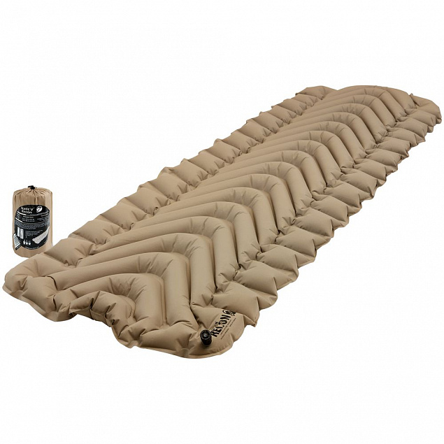 Надувной коврик Static V Recon, песочный с логотипом в Нефтекамске заказать по выгодной цене в кибермаркете AvroraStore