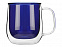 Цветная кружка Ubud с двойными стенками, синий с логотипом в Нефтекамске заказать по выгодной цене в кибермаркете AvroraStore