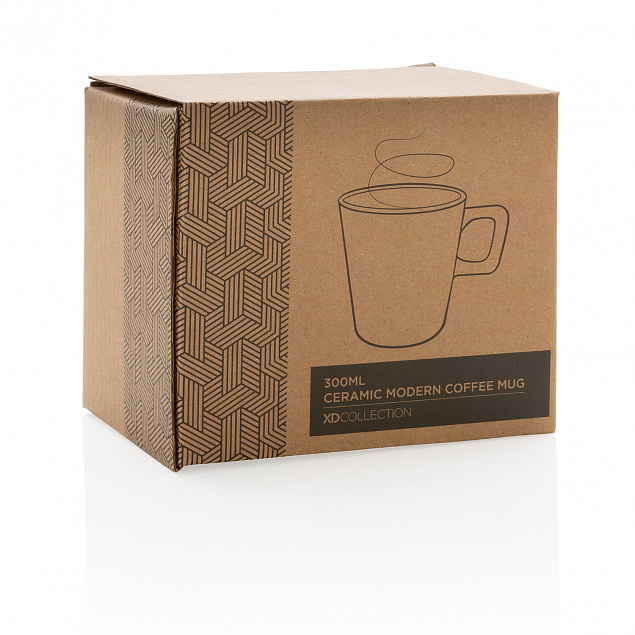 Керамическая кружка для кофе Modern с логотипом в Нефтекамске заказать по выгодной цене в кибермаркете AvroraStore