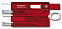 Набор инструментов SwissCard, полупрозрачный красный с логотипом в Нефтекамске заказать по выгодной цене в кибермаркете AvroraStore