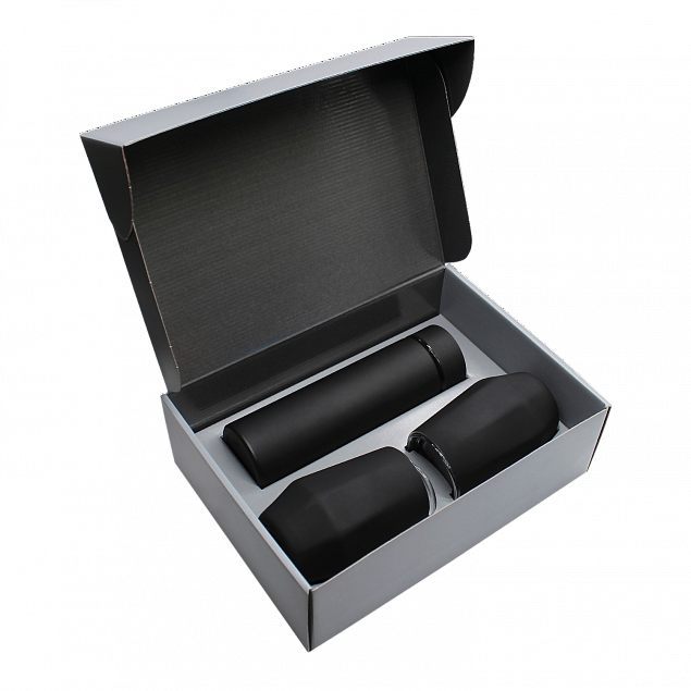 Набор Hot Box E2 софт-тач EDGE CO12s grey (черный) с логотипом в Нефтекамске заказать по выгодной цене в кибермаркете AvroraStore
