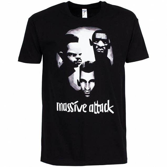 Футболка «Меламед. Massive Attack», черная с логотипом в Нефтекамске заказать по выгодной цене в кибермаркете AvroraStore