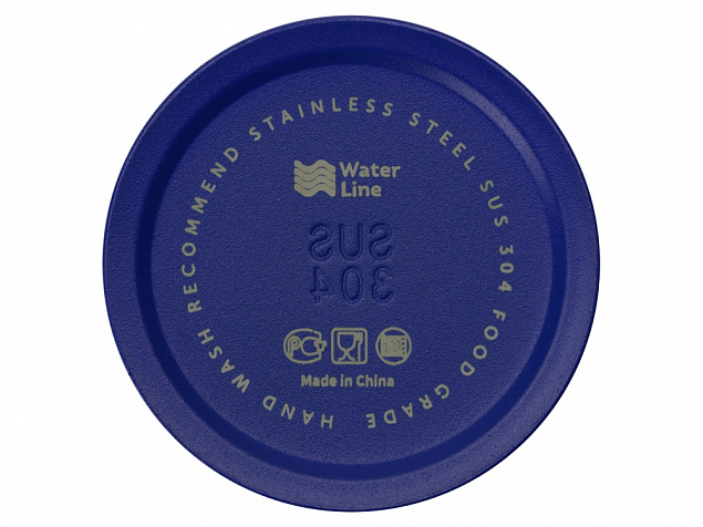 Бутылка для воды Hike Waterline, нерж сталь, 850 мл, синий с логотипом в Нефтекамске заказать по выгодной цене в кибермаркете AvroraStore
