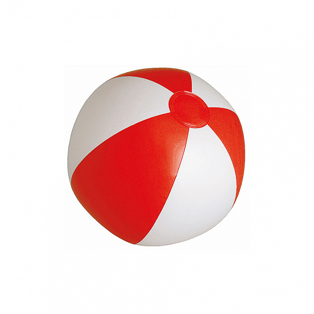 SUNNY Мяч пляжный надувной; бело-красный, 28 см, ПВХ с логотипом в Нефтекамске заказать по выгодной цене в кибермаркете AvroraStore