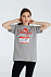 Футболка Hello! I Love You!, серый меланж с логотипом в Нефтекамске заказать по выгодной цене в кибермаркете AvroraStore
