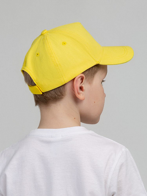 Бейсболка детская Standard Kids, желтая с логотипом в Нефтекамске заказать по выгодной цене в кибермаркете AvroraStore