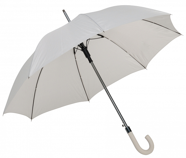 Зонт автоматический JUBILEE, жемчужно-серый с логотипом в Нефтекамске заказать по выгодной цене в кибермаркете AvroraStore