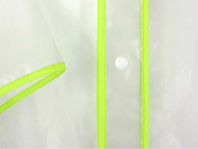 Дождевик Providence, прозрачный/зеленый с чехлом с логотипом в Нефтекамске заказать по выгодной цене в кибермаркете AvroraStore