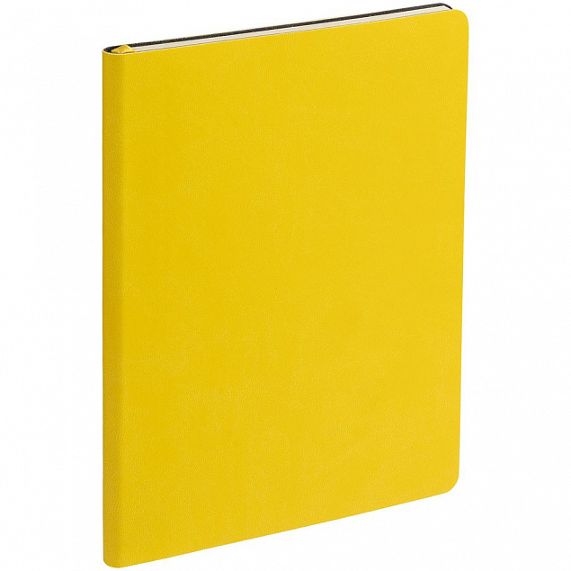 Блокнот Verso в клетку, желтый с логотипом в Нефтекамске заказать по выгодной цене в кибермаркете AvroraStore