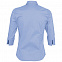 Рубашка женская с рукавом 3/4 EFFECT 140, голубая с логотипом в Нефтекамске заказать по выгодной цене в кибермаркете AvroraStore
