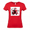 Футболка женская Carmen and Carwoman, красная с логотипом в Нефтекамске заказать по выгодной цене в кибермаркете AvroraStore