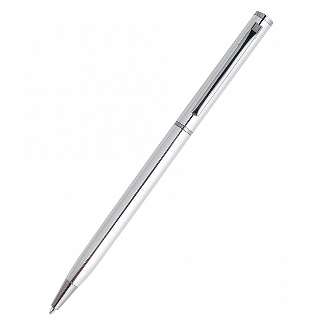 Ручка металлическая Альдора, серебристый с логотипом в Нефтекамске заказать по выгодной цене в кибермаркете AvroraStore
