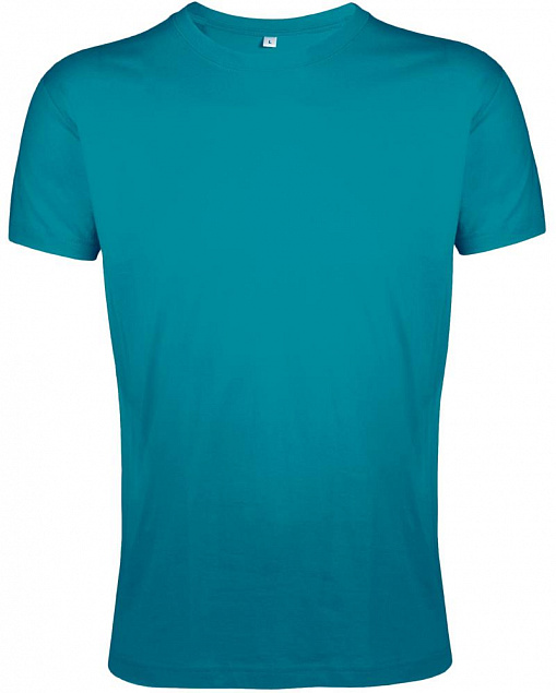 Футболка мужская Regent Fit 150, винтажный синий с логотипом в Нефтекамске заказать по выгодной цене в кибермаркете AvroraStore