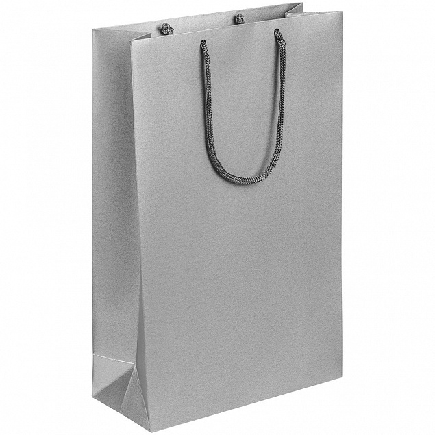 Пакет бумажный «Блеск», средний, серебристый с логотипом в Нефтекамске заказать по выгодной цене в кибермаркете AvroraStore
