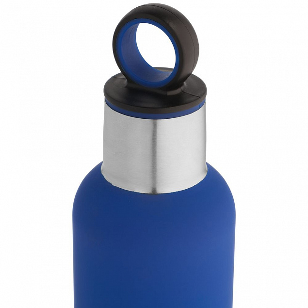 Термобутылка Sherp, синяя с логотипом в Нефтекамске заказать по выгодной цене в кибермаркете AvroraStore