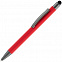 Ручка шариковая Atento Soft Touch со стилусом, красная с логотипом в Нефтекамске заказать по выгодной цене в кибермаркете AvroraStore
